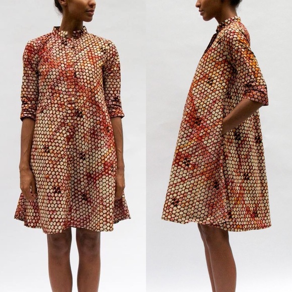 Zuri Dresses Zuri Printed Half Sleeve Button Dress Poshmark